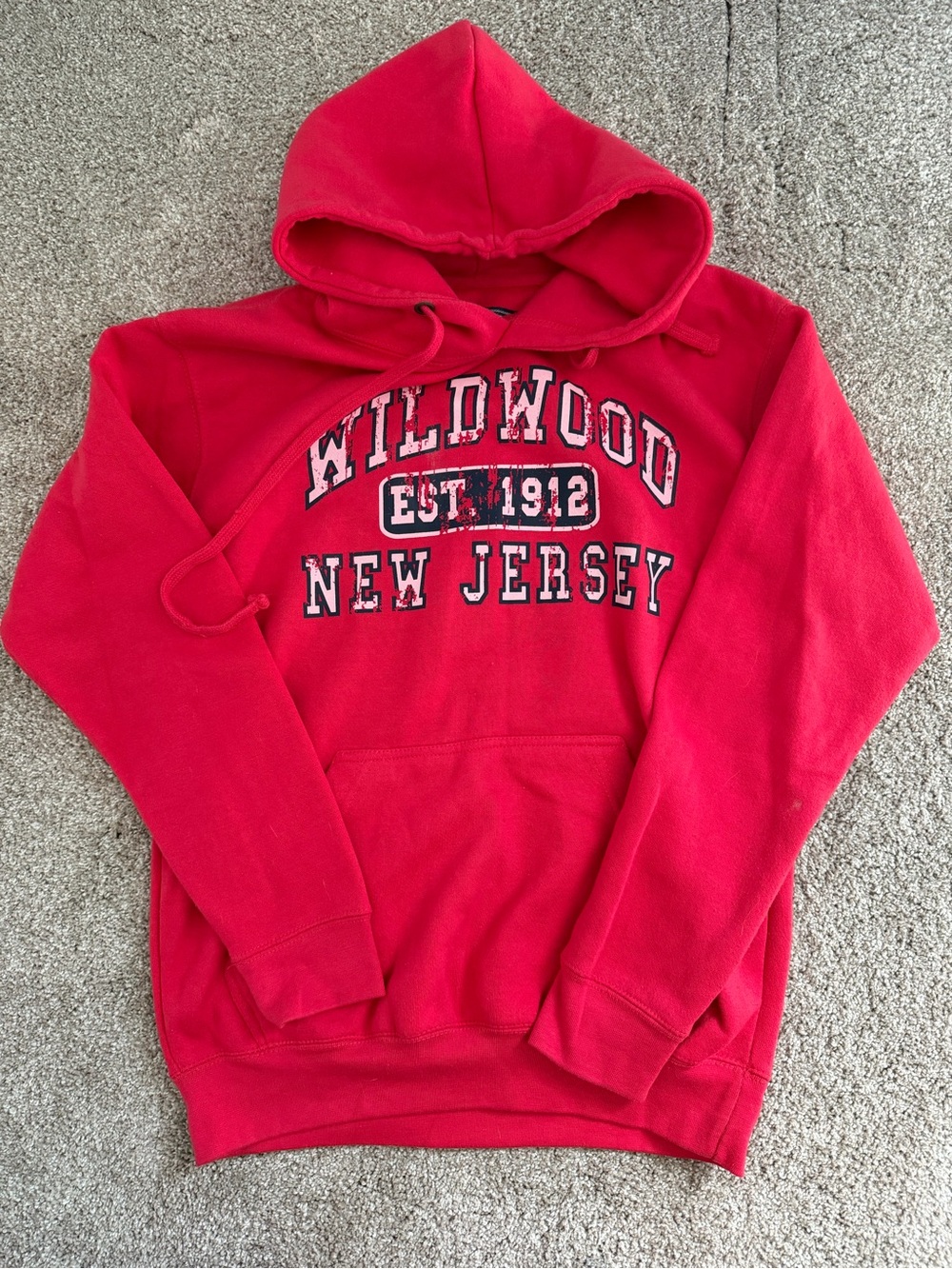 Wildwood New Jersey Red Hooded Sweatshirt